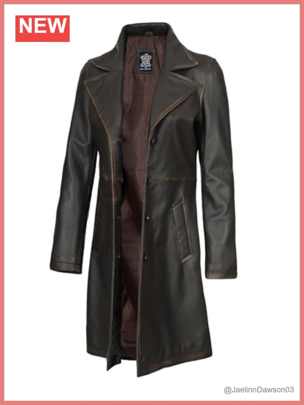 Long Lambskin Leather Jacket Women Trench Coat Car Coat